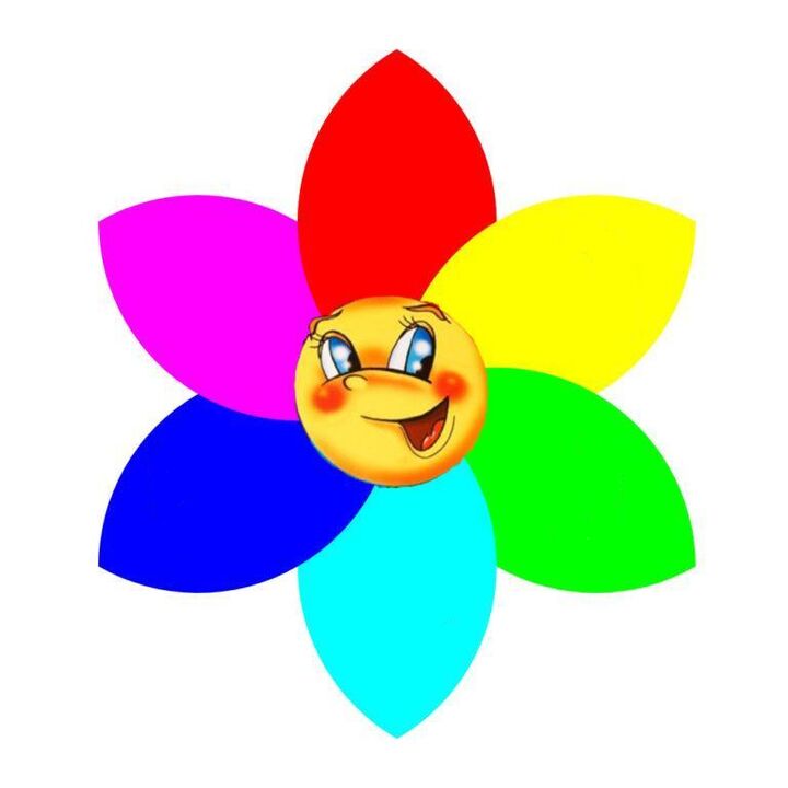 Цвете от цветна хартия с шест венчелистчета, всяко от които символизира монодиета